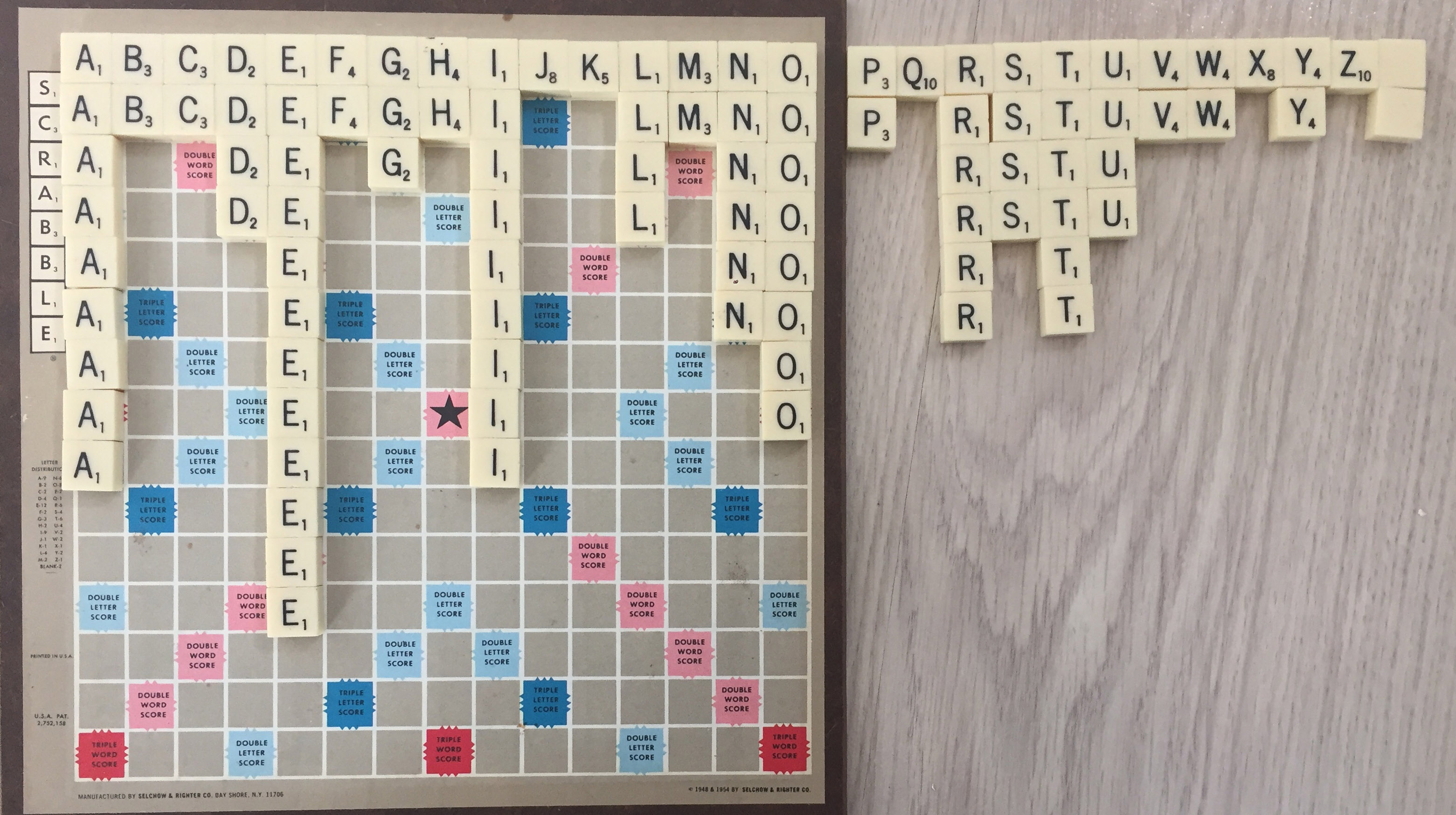 Scrabble Letter Distribution