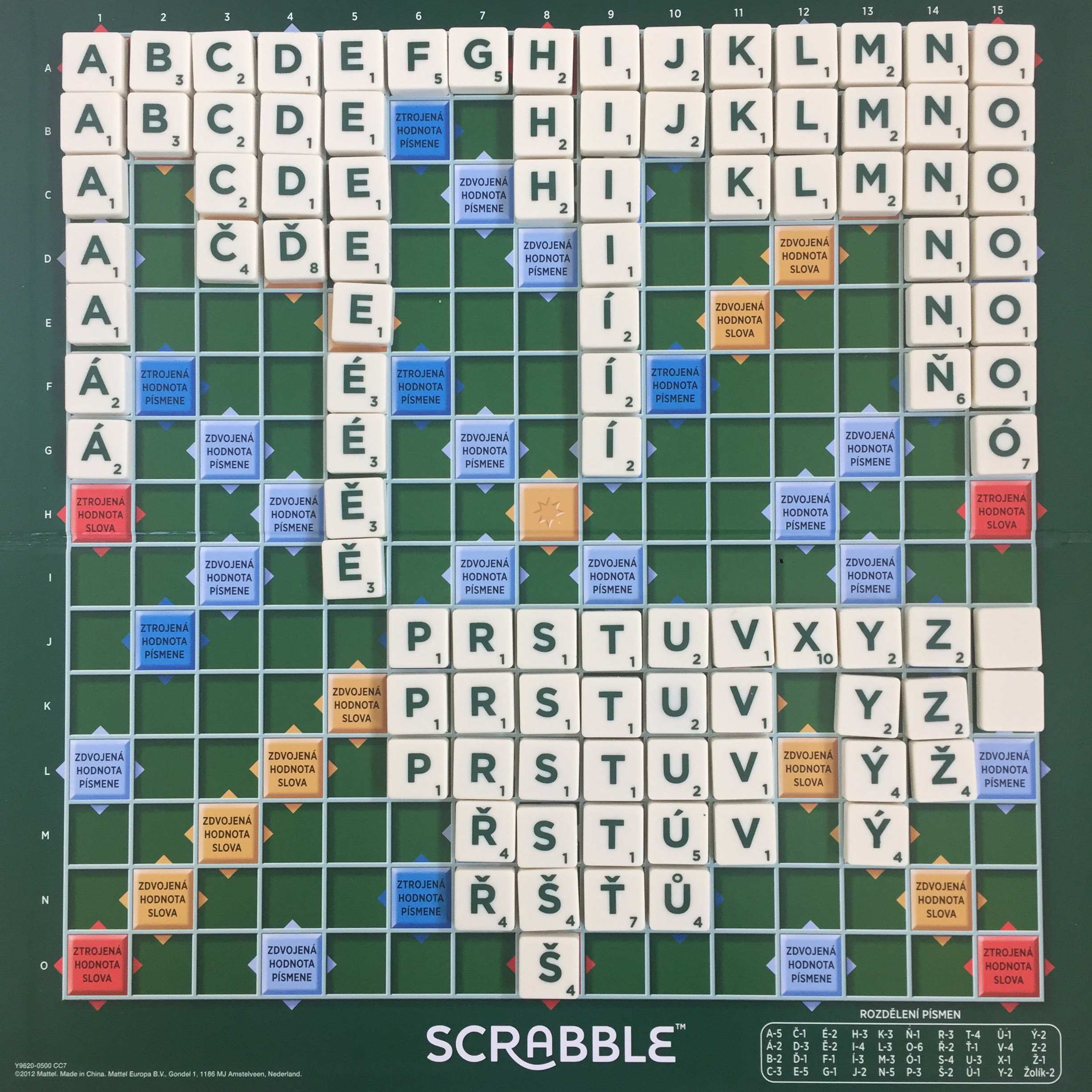 esk Scrabble psmenkov set